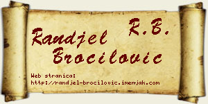 Ranđel Broćilović vizit kartica